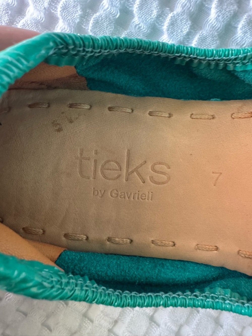 Tieks Teal Foldable Ballet Flats - Picture 5 of 12